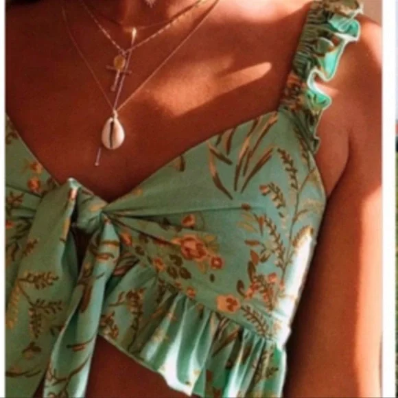 Spell and the Gypsy Maisie Crop Top Turquoise XS - Picture 11 of 12